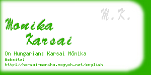 monika karsai business card